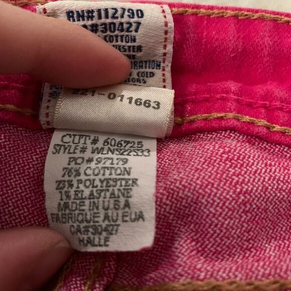 True Religion Womens Pink Skinny Denim Jeans Size 26 26x29 Pants‎ Stretch - Picture 4 of 9